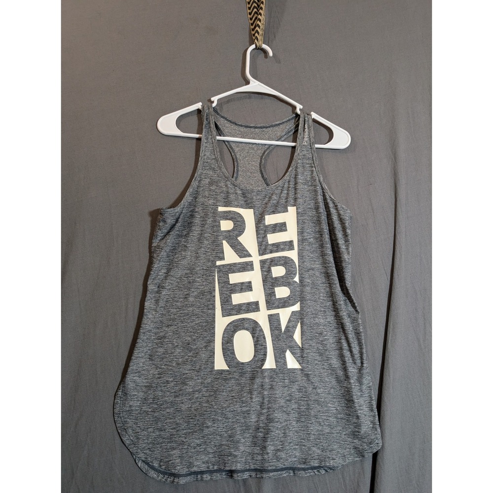 Reebok Mens‎ Gray Tank Top Heathered Athletic Workout Gym S CH